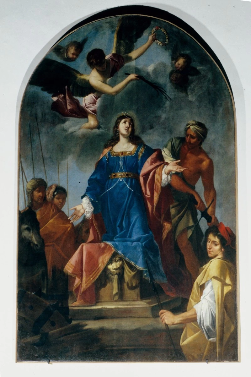 Dipinto con il Martirio di Santa Caterina